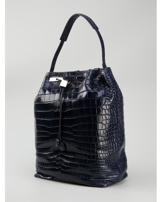 The Row Alligator Backpack in Black Lyst