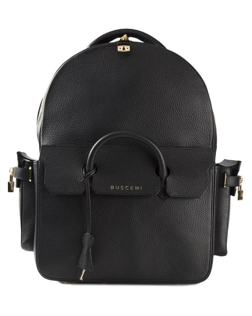 Buscemi Black Lock Backpack for men