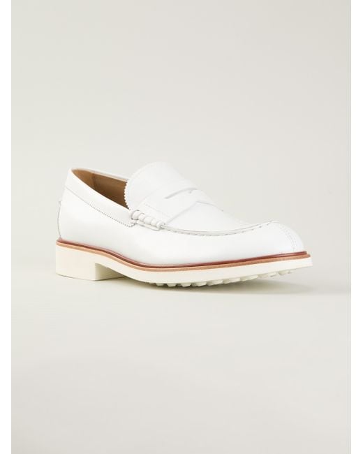 Tod's Classic Penny Loafers in White for Men | Lyst