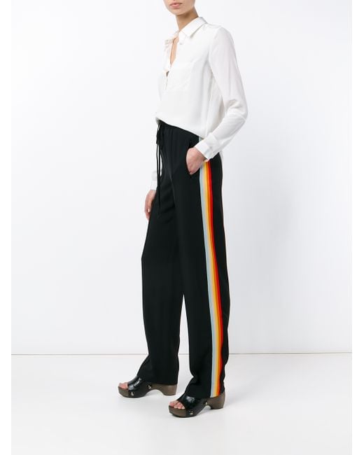 Chlo Black Rainbow Stripe Trousers Lyst
