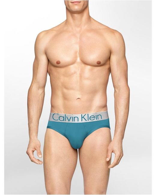 Calvin Klein Underwear Steel Micro Hip Brief in Blue for Men | Lyst
