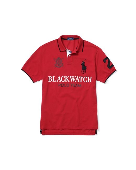 Polo Ralph Lauren Red Blackwatch Custom-fit Polo for men
