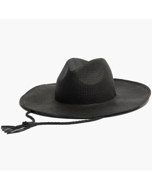 Madewell Wide-Brimmed Straw Fedora Hat 