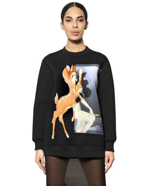Givenchy Black Bambi Print Sweatshirt