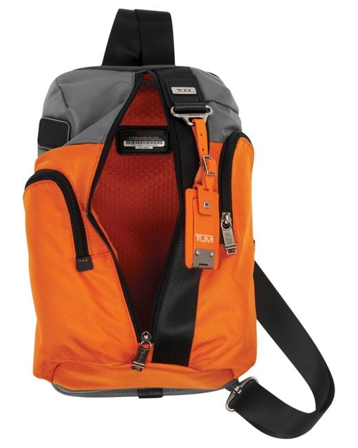 Tumi Gray Alpha Bravo Monterey Sling Backpack for men