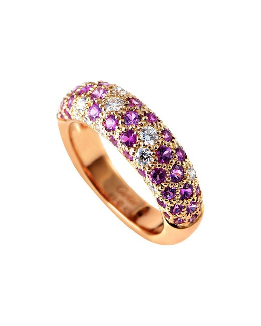 Cartier Mimi 18 Karat Rose Gold Diamond And Pink Sapphire ...