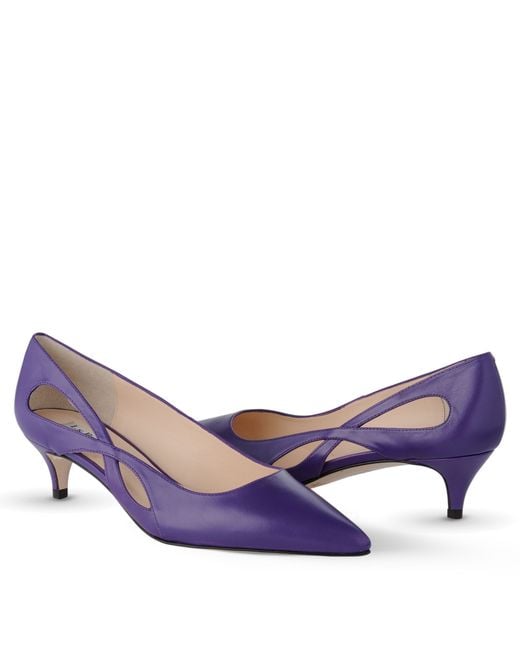 L.K.Bennett Purple Azalea Kitten Heel Court Shoes
