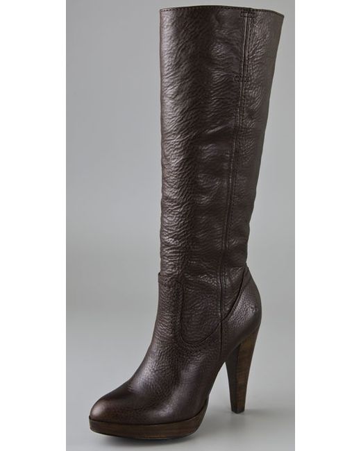 Frye Harlow Campus Boots in Brown | Lyst