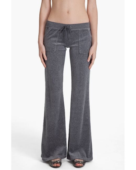 Juicy Couture Gray Flare Velour Pants