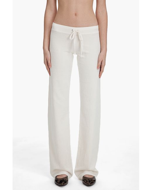 Juicy Couture White Original Velour Pants