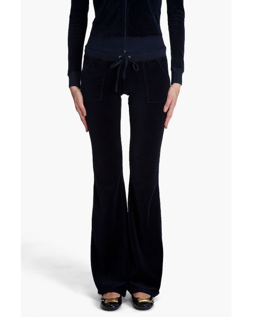 Juicy Couture Blue Flared Leg Snap Pocket Pant