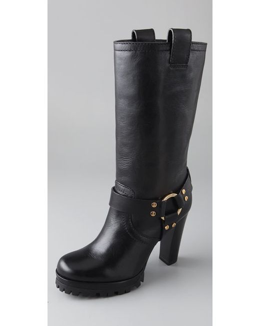 Tory burch mid calf 2024 boots