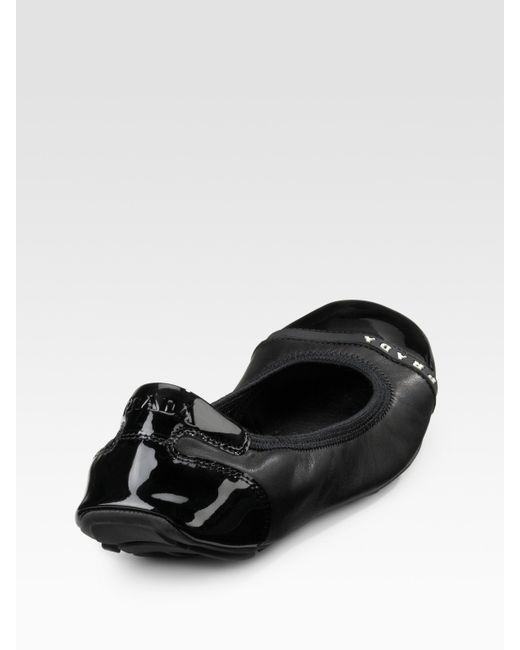 prada black ballet flats
