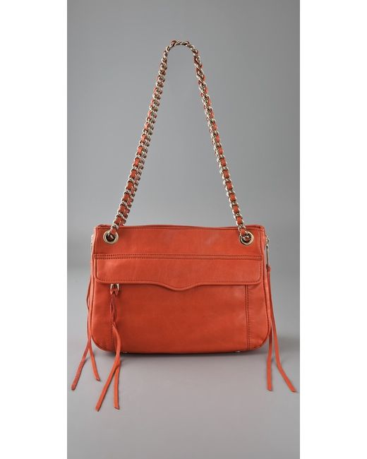 Rebecca Minkoff Orange Swing Bag with Double Chain
