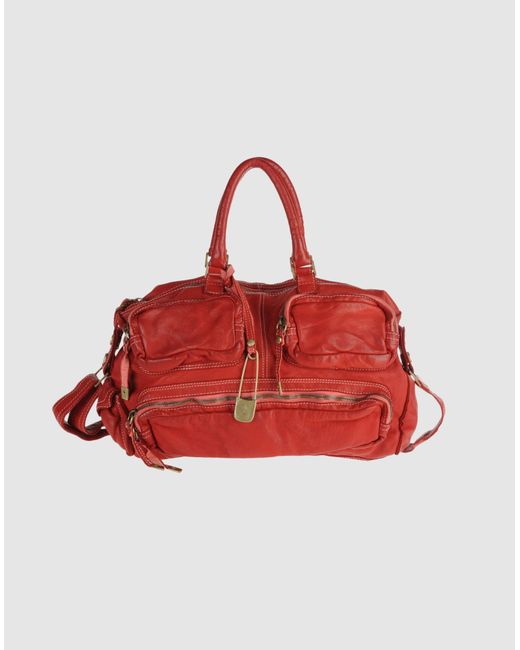 Sissi Rossi Red Large Leather Bag