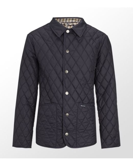 Aquascutum Blue Quilted Jacket for men