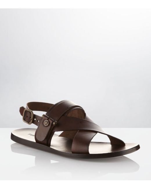 Kurt Geiger Brown Duncan Leather Sandal for men