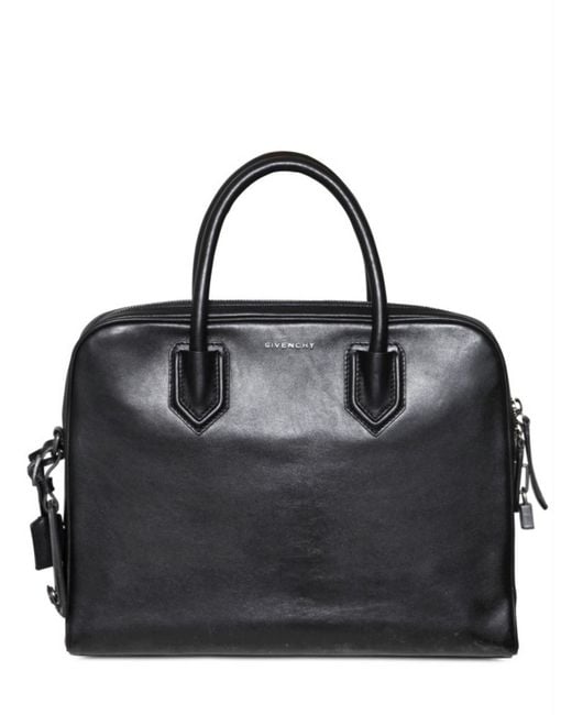Givenchy Black Cow Leather Laptop Bag for men