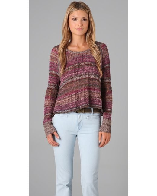 Free People Pink Lost in The Forest Pullover in Faded Rose
