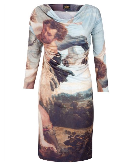 Vivienne Westwood Anglomania Multicolor Renaissance Drape Dress