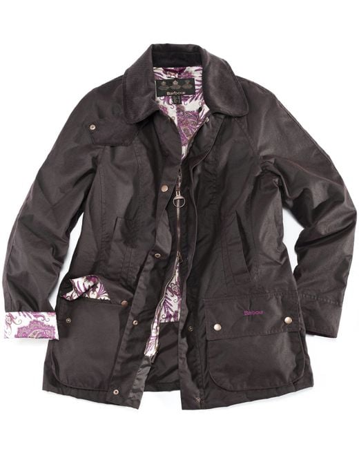 Barbour Brown Lord Paisley Liberty Print Beadnell Jacket