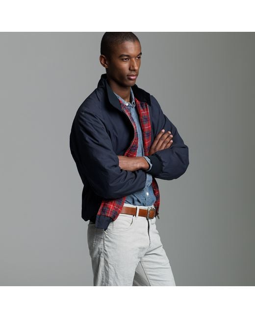 J.Crew Baracuta G9 Wax Harrington Jacket in Blue for Men Lyst