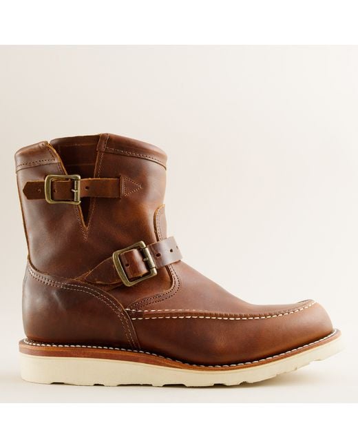 J.Crew Brown Chippewa® 7 Mocc Toe Engineer Boots for men