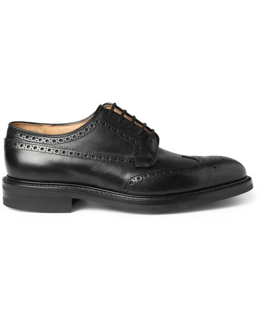 Church's Black Grafton Wingtip Leather Brogues for men
