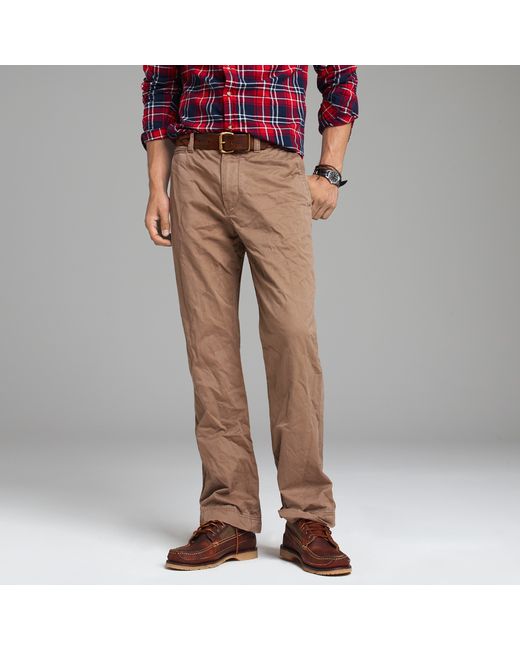J.Crew Natural Broken-in Chino in Bootcut Fit for men