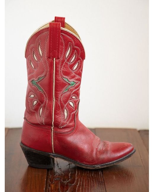Free People Vintage Cowboy Boots in Red Lyst