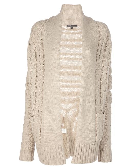 Vince Natural Cable Knit Cocoon Cardigan