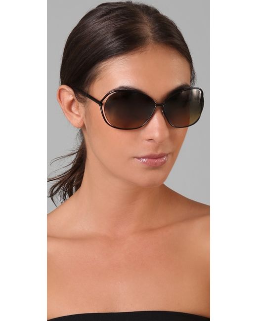 Tom Ford Carla Sunglasses in Black | Lyst