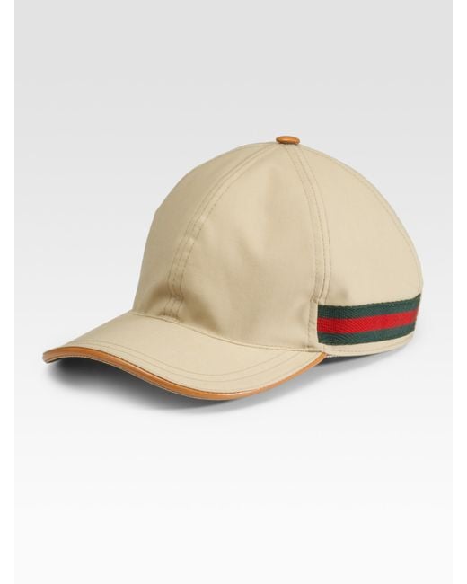 Gucci Baseball Hat in Natural for Men | Lyst