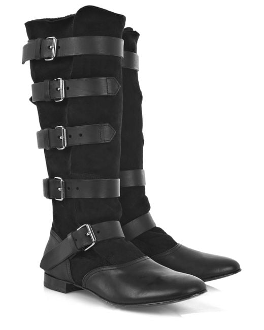 Vivienne Westwood Black Shearling-lined Pirate Boots