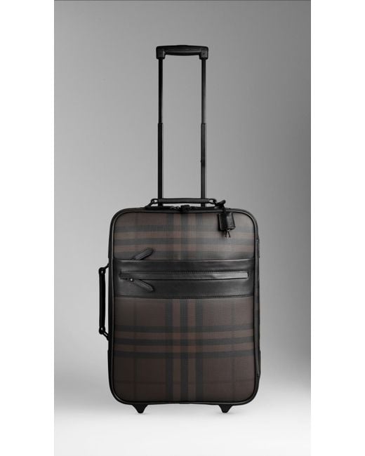 Burberry Brown Smoked Check Suitcase for men