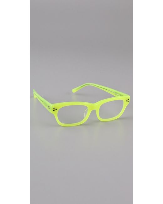 Matthew Williamson Yellow Optical Frame Glasses