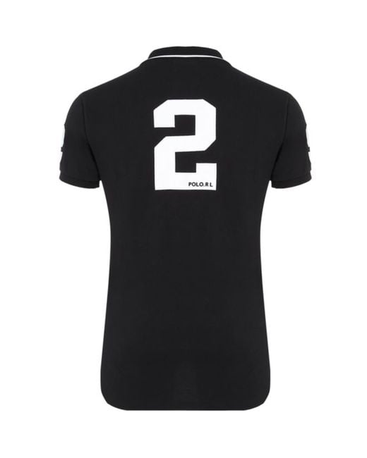 Polo Ralph Lauren Dubai Custom Fit Polo Shirt in Black for Men