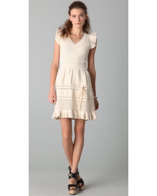 RED Valentino Sleeveless Knit Dress in White | Lyst Canada