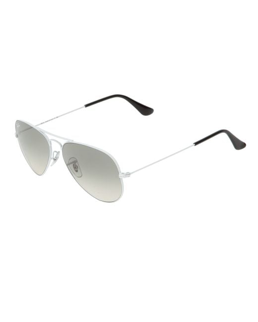 Ray-Ban White Aviator Sunglasses