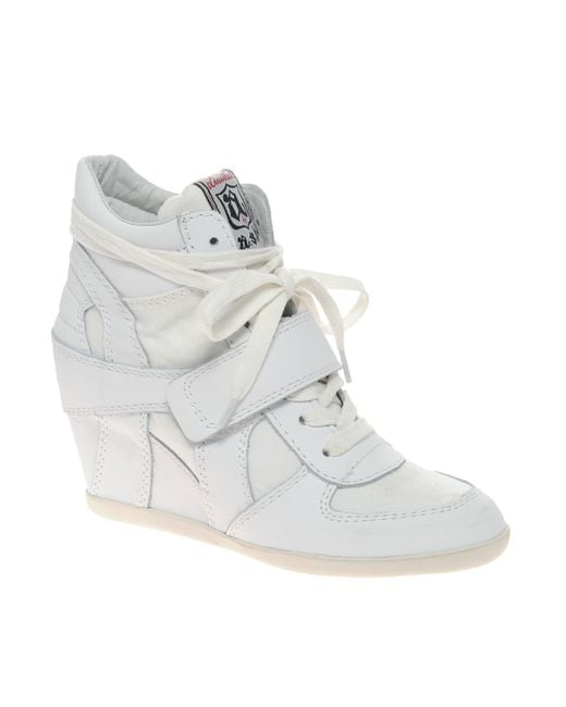 Ash White Bowie Wedge Trainers