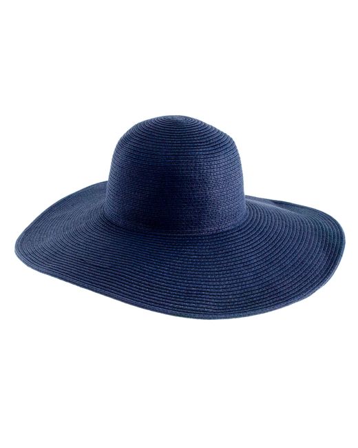 J.Crew Summer Straw Hat in Navy (Blue 
