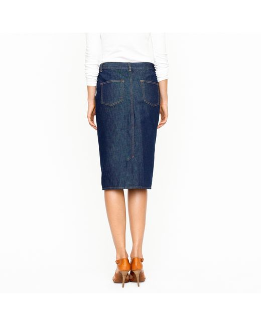 J.Crew Highwaisted Denim Pencil Skirt in Farmstand Wash in Blue Lyst