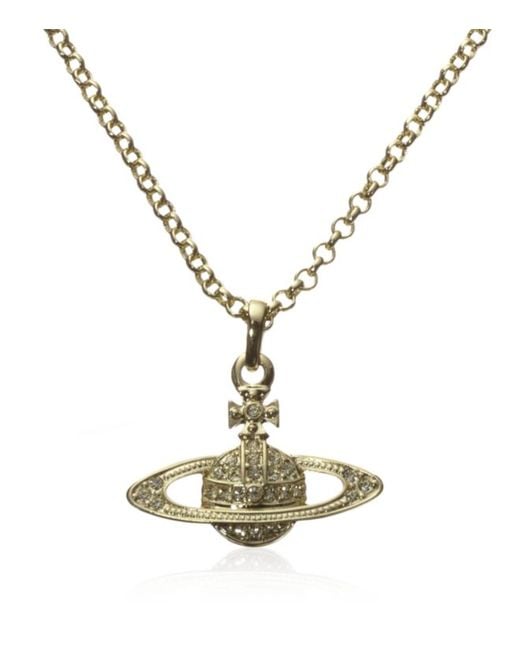 Vivienne westwood Mini Bas Relief Necklace in Gold | Lyst