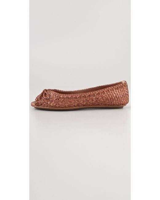 Frye woven flats cheap