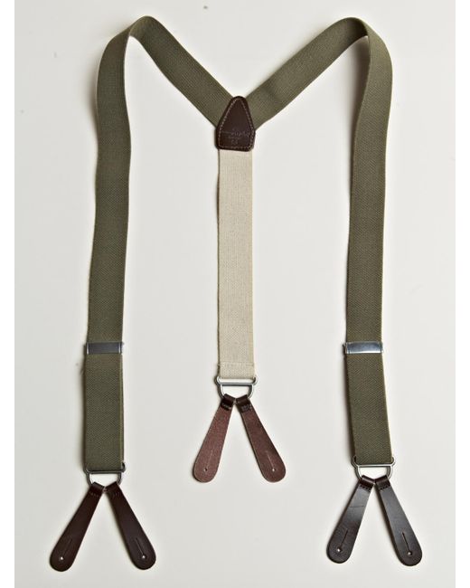 Nigel Cabourn Green Mens Army Braces for men