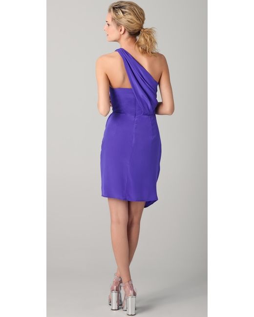 Zimmermann One Shoulder Dress in Purple Lyst