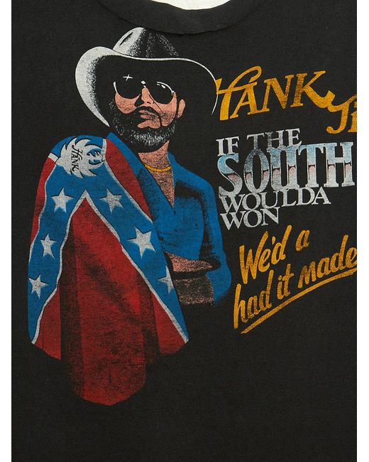 Free People Black Vintage Hank Williams Jr Fan Club Tank