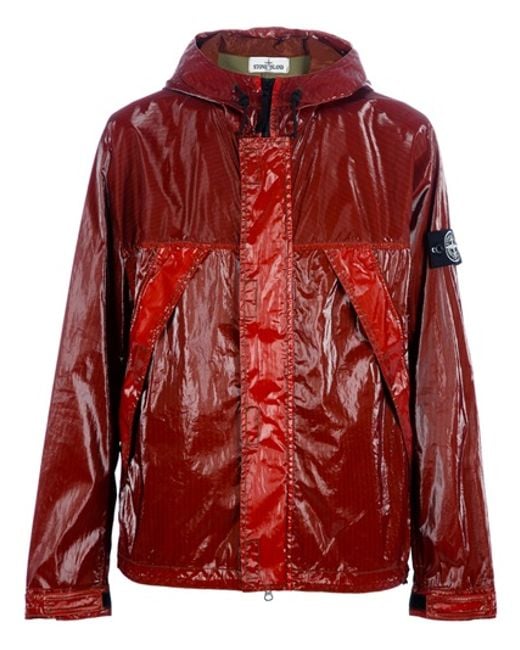 Stone Island Red Mussola Prismatica Jacket for men