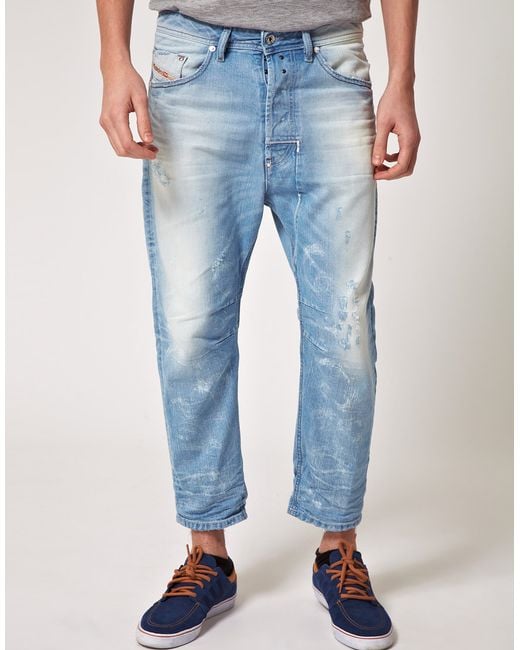 DIESEL Blue Narrot Carrot Fit Jeans for men