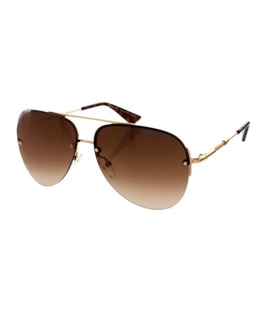 Emporio Armani Emporio Armani Aviator Sunglasses in Metallic for Men | Lyst